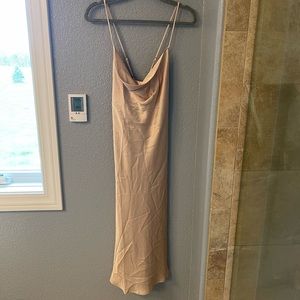 Show Me Your Mumu - Verona Cowl Dress - Champagne Luxe Satin